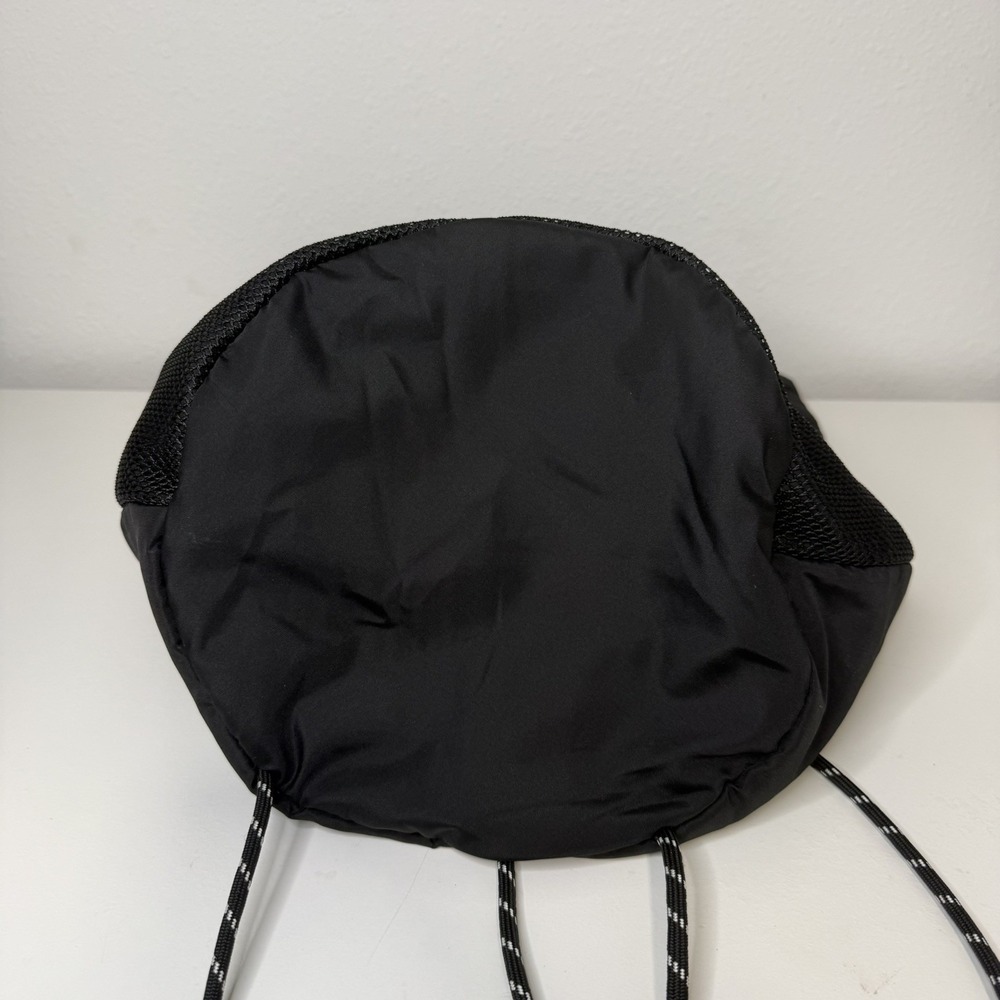 Victoria Secret PINK Draw String Mesh Pocket BAG Backpack BLACK GYM SCHOOL - Picture 4 of 10